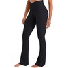 Sunzel No Front Seam Crossover Flare Leggings for Women Hidden