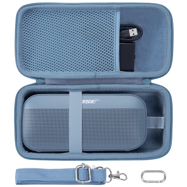 co2CREA Hard Travel Case Replacement for Bose SoundLink Flex Bluetooth Portable Speaker (Stone Blue Case)