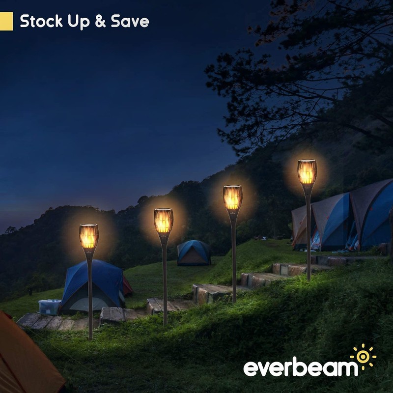 Everbeam P1 Solar Torch Light with Flickering Flame - Our