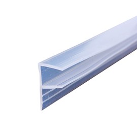 Cozylkx F Type Glass Door Seals for 3/8 Inch Glass, Sealing Strips at Overlap of Sliding Doors for Shower Room, Office, Mall
