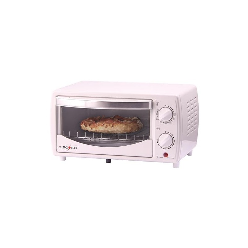 EUROSTAR TO902W 4-Slice Toaster Oven Broiler, White