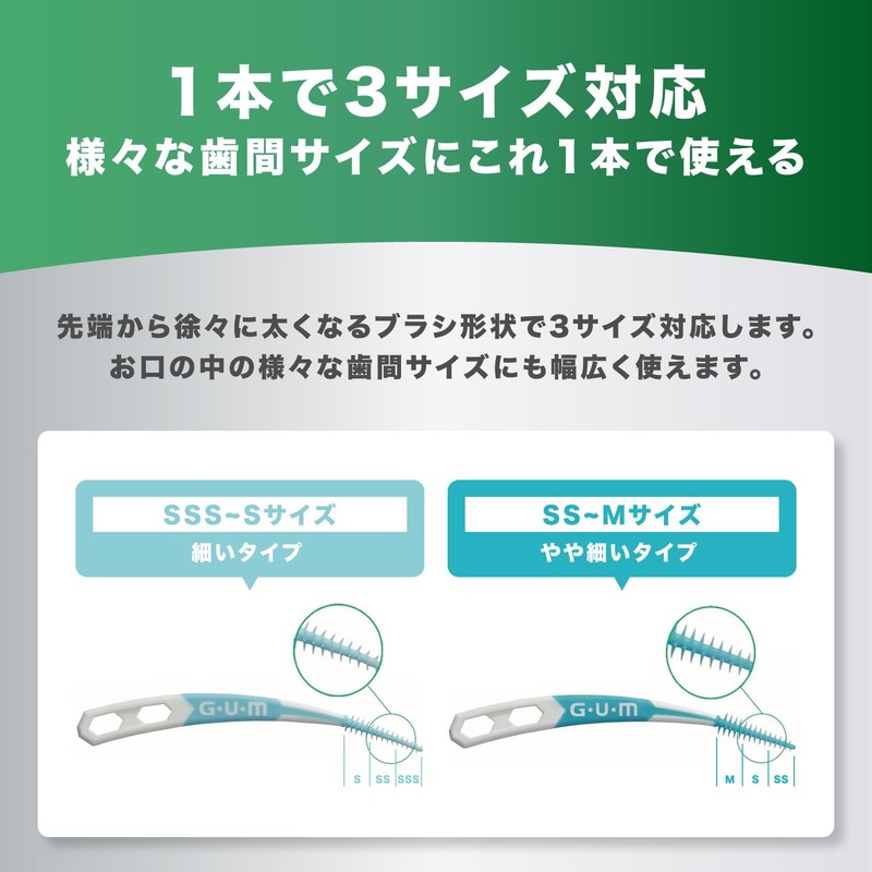 GUM(ガム) Periodontal Pro Care Soft Pick Curved Shape Interdental Brush