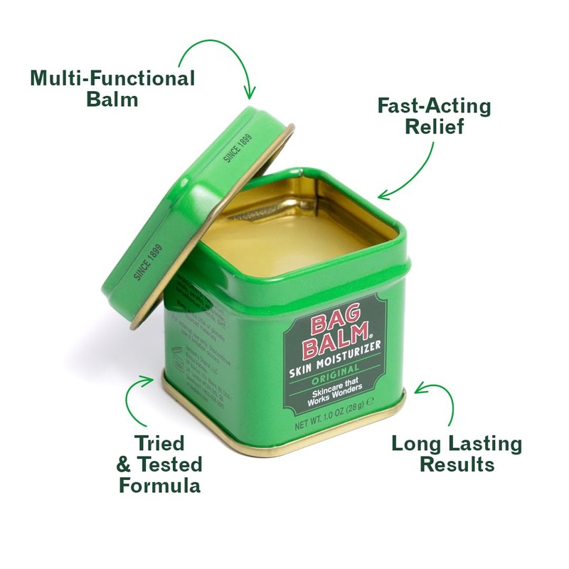 Bag Balm Original Formula Tin, Multi-Purpose Skin Moisturising Balm 28g