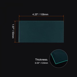 sourcing map 10pcs Welding Helmet Inner Cover Lens 4.25"x1.97"x0.03" for Darkening Welding Filter Protective Lens Welding Helmet Accessories, Clear