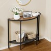 SAYGOER Console Table 2 Tier Narrow Entryway Table with Storage