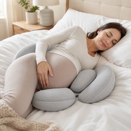 U-Shaped Maternity Pillow for Side Sleeping – Full Body Pregnancy Support Pillow for Belly, Back, Hips and Legs