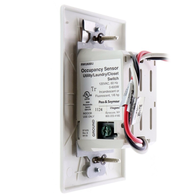 Pass & Seymour RWU600U-WCC4 Wall Switch Occupancy Sensor, Auto On/Off,