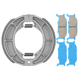 Youxmoto Front and Rear Brake Shoes Pads Fit for Yamaha V Star 650 1997-2011/2013-2020/ XVS 650 2003-2010/ XV 535 Virago 1995-1999 Drum Brake Shoes
