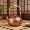 Copper Tea Kettle, 1.6 Quart Stovetop - Handmade Hammered Pot