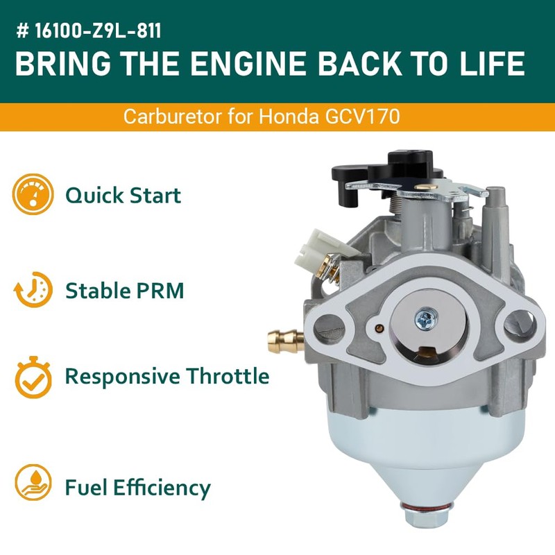 GCV170LA Carburetor Tune Up Kit for Honda GCV170 HRN216VKA HRN216