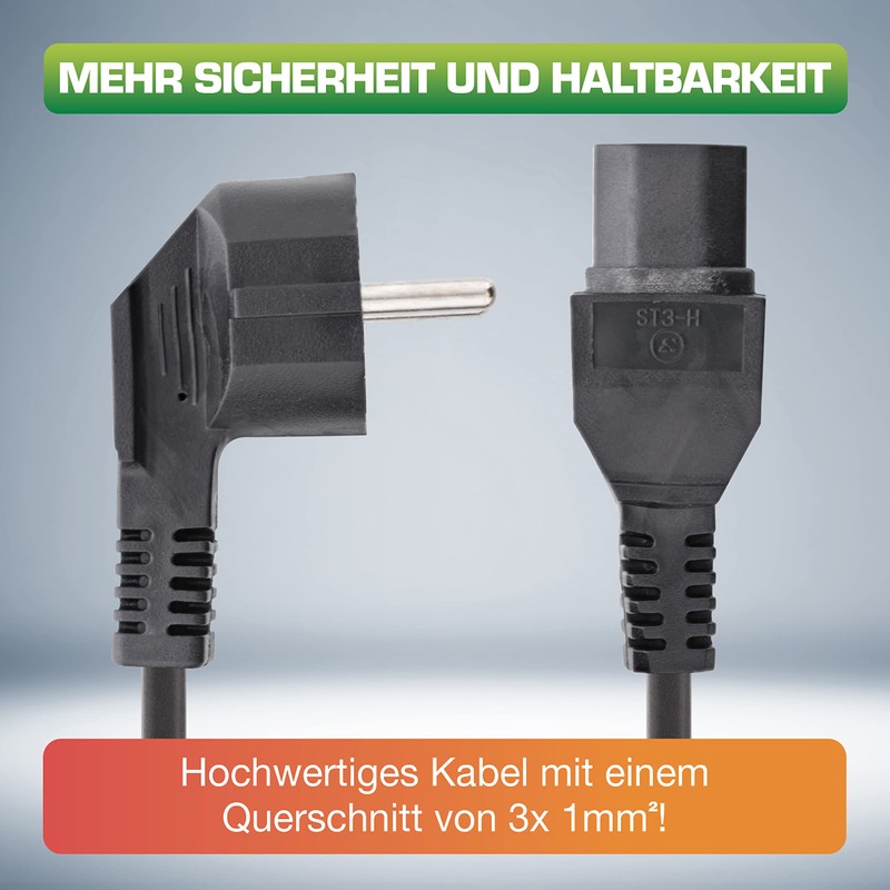 InLine 16810C power cable - power cables (CEE7/7 Schuko, C15