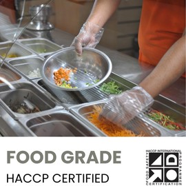 Handicare Premium Poly PE LDPE Disposable Gloves, For Food processing, preparation & handling, Deli, Fast Food, One Size, Mens, Ladies, 500 Pack (Mens)