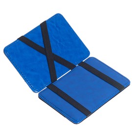 CKLT - portafolios de piel minimalista para hombre, Azul, Medium