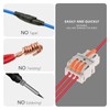 DIANN 10pcs Lever Wire Connectors 1 in 3 Out Circuit