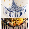 Stuffed Animal Toy Storage Hammock with LED Light-Macrame Jumbo Doll