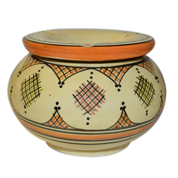 Moroccan Handmade Ceramic Ashtrays Smokeless Cigar Exquisite design with Vivid Colors X-large