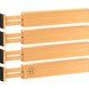4 Pack Drawer Dividers Bamboo 2.6" High, 16-22" Adjustable Drawer