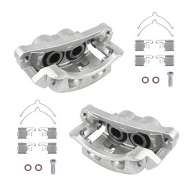 KUSATEC 18B4791 18B4790 Front Disc Brake Caliper with Bracket fit for Ford Excursion 2000-2005; F-250/F-350 Super Duty 1999-2004, Both Driver Passenger Side