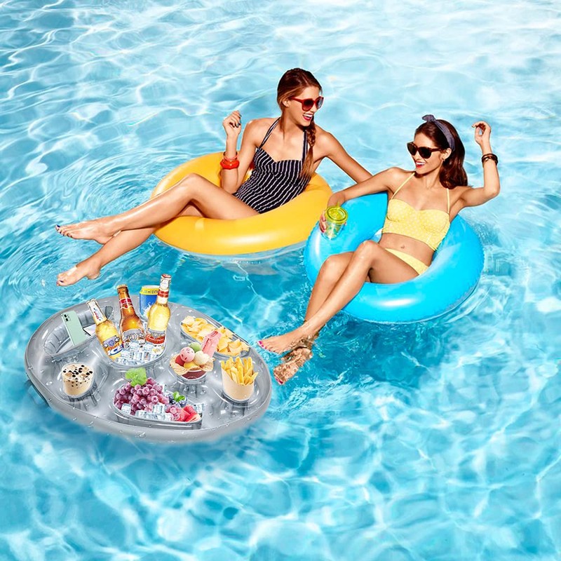 Baanfly Inflatable Floating Drink Holder, Hot Tub Accessories, 8 Holes