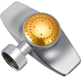 Metal Spot Sprinkler Circle Pattern Spot Sprinkler 3/4 Inch Internal Thread Adjustable 360 Degree Square Circle Pattern Sprinkler for Small Area Yard Lawn Garden Watering, Golden (1 Piece)