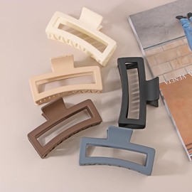 Hair Clips for Women，4.3 Inch Large Hair Claw Clips for Women Thin Thick Curly Hair, Big Matte Banana Clips,Strong Hold jaw clips ﻿