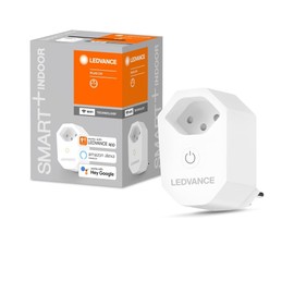 LEDVANCE Intelligente WLAN Steckdose, Wifi Steckdose mit Stromzähler für das SMART Home, kompatibel und steuerbar mit Google, Alexa oder per App, 2,4GHz, Version für Schweiz/CH