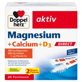 Doppelherz Magnesium + Calcium + D3 Direct - with Lemon Flavour