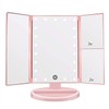 Flymiro Tri-fold Lighted Vanity Makeup Mirror with 3x/2x Magnification,21 LED