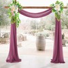 Wedding Arch Drapes Deep Pink Sheer Backdrop Curtains Rose Pink