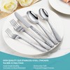 40-Piece Silverware Set, Hammered Stainless Steel Flatware Set, Heavy Duty