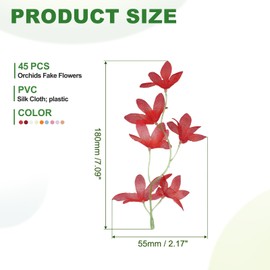 PATIKIL Orchids Fake Flowers, 45 Pcs Artificial Flower Arrangement Hairpin Headdress Wreath for Floating Candles Vase Home Wedding Centerpiece Decorations, Multicolor