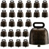 MAHIONG 25 Pack Grazing Copper Bells, Small Metal Cow Bells
