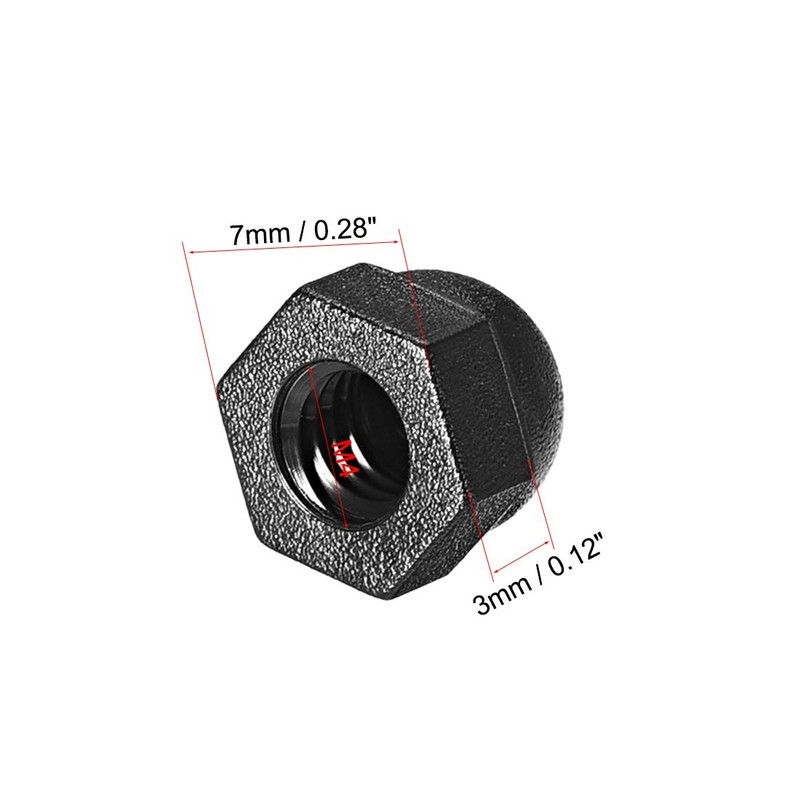 sourcing map M4 Cap Nut, Hex Acorn Dome Head Nuts