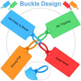 Chunful 500 PCS Plastic Shipping Tags Blank Waterproof Plastic Tags Writable Labels with Sealing Strap Big Logistics Use Sign Tie Large Label Tie 250 mm Total Length 2.36 x 3.94 Inches(Colored)