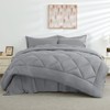 HEVUMYI Light Grey Full Comforter Set - 7-Piece All Season