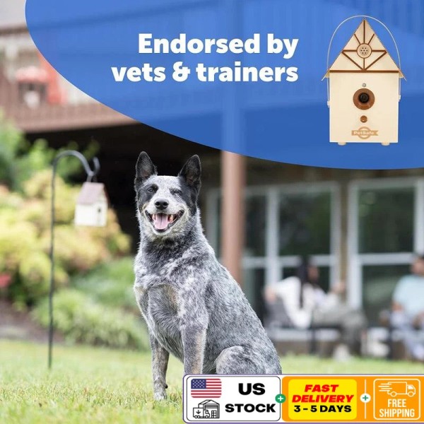 Ultrasonic Bark Control Device Indoor Outdoor Weatherproof Dog Training 1/4