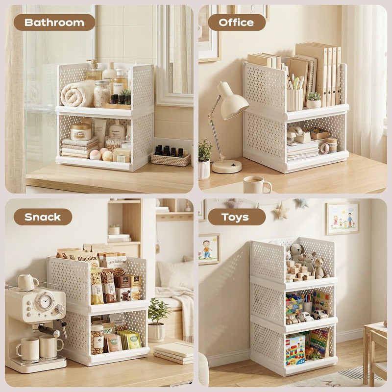 MIUOOPUR New Upgrade 3 Pack Closet Organizers and Storage Basket,