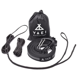 YAEI Enthusiast Hammock Suspension Belt Strap Rope Woopy Ring Tree Hugger Dyneema (Hammock Suspension Kit)