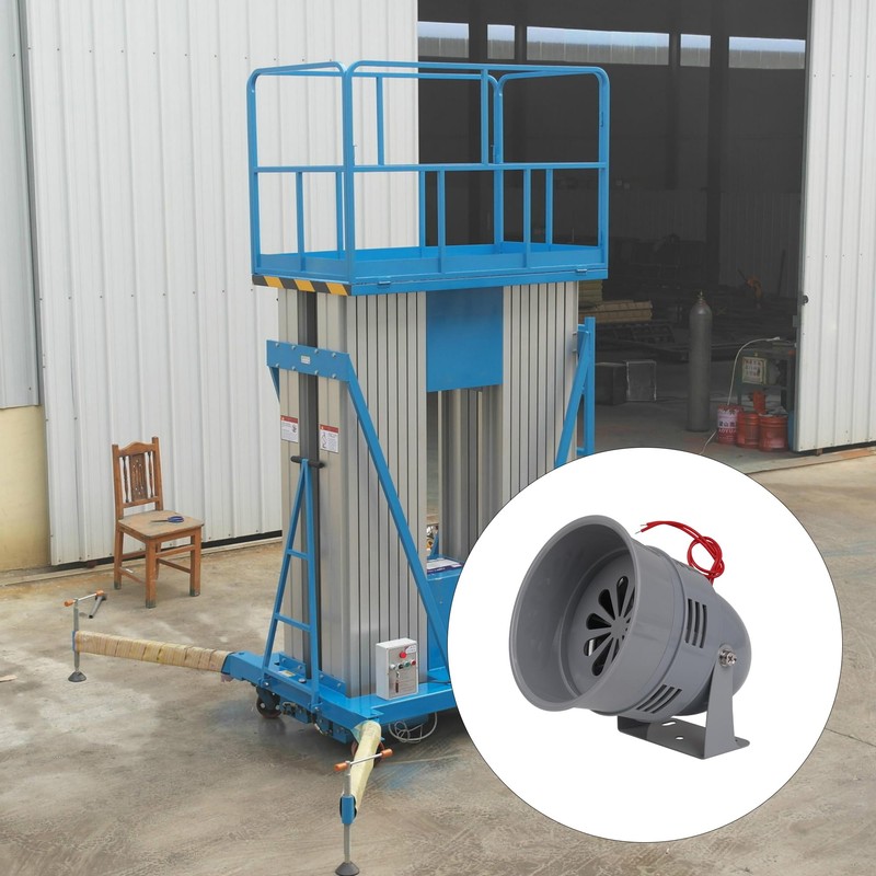 Mxfans AC110V MS-290 Grey Plastic Mini Motor Siren Sound Alarm