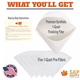 Sap Happy Sugarin' Supplies Heavy Duty 1 Quart Maple Syrup Filter Kit - REUSABLE