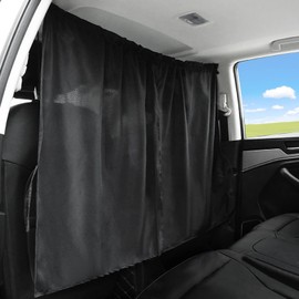SOARFLY Car Divider Curtains Sun Shade, Car Seat Partition Curtain, Anti-UV Detachable Simple Curtain, Privacy Protection Curtains for Travel Nap Night Car Camping