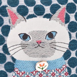 Kusguru Japan Parlor Suzurando Jacquard Woven Pouch, blue