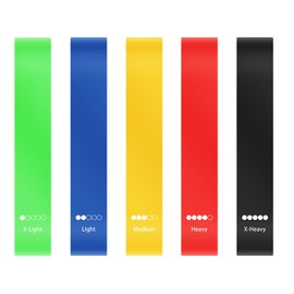 Muscle Training Resistance Bands, Exercise Bands, Portable Exercise, Muscle Training, Unisex, Heavy Duty, Resistance Stretch Ring Bands, Muscle Training Tubes, Made of TPE, Storage Pouch Included, Set