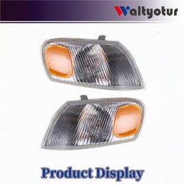 waltyotur 1 Pair Front Left + Right Parking Turn Signal Lights Corner Lamp DRL Turn Signal Lights Kit Replacement for Corolla 1998 1999 2000 81510-02040 81520-02040