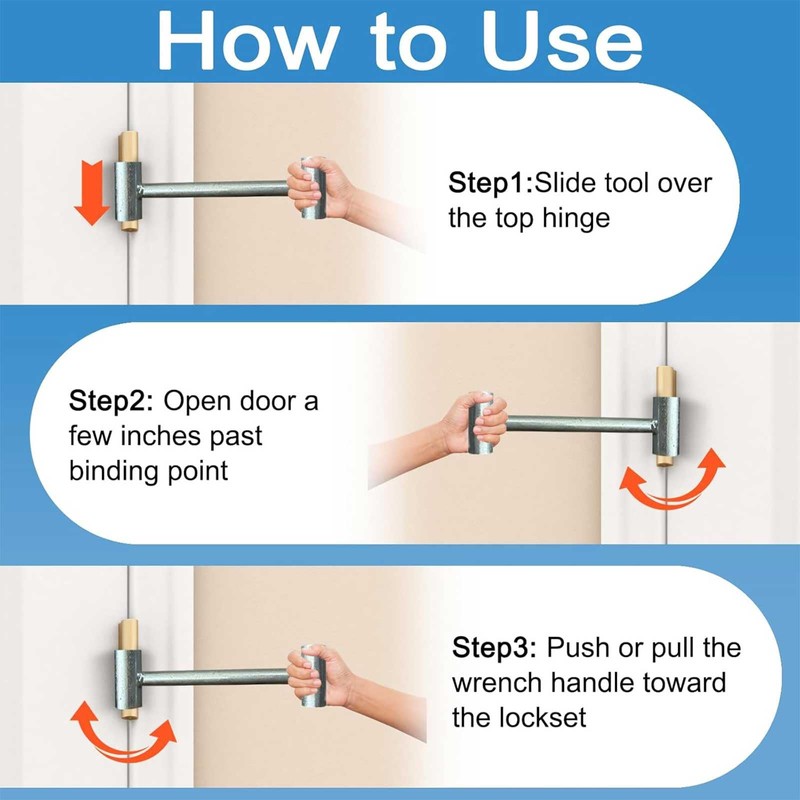2PCS Hinges Gap Adjusting Wrench, Door Hinge Adjustment Key, for