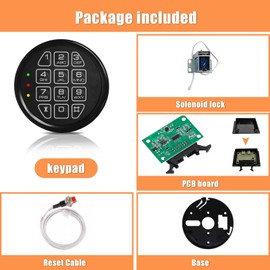 HOMEYUER Replacement Fireproof Keypad with Solenoid Lock, Programmable Electronic Keypad.