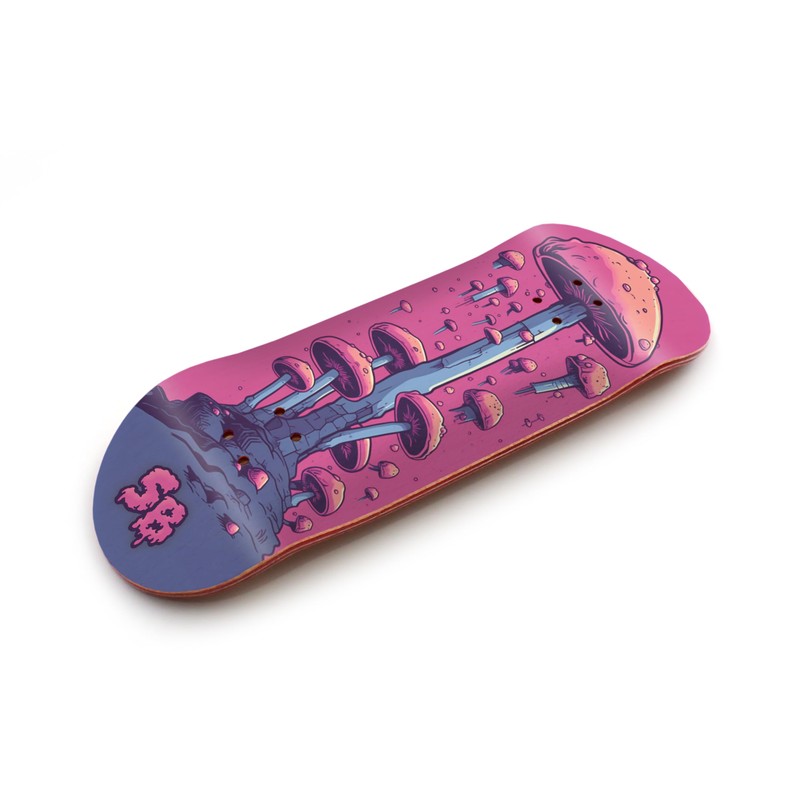 SPITBOARDS 34mm Fingerboard Deck - Real Wood (5-Layers) Classic Popsicle