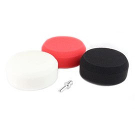 AMiO Polishing Wheel Set with Adapter 3 x 125 mm + M14 Polishing Sponge Polishing Pad Sponge Set with Polishing Pad Polishing Pad Set and Polishing Head Polishing PadDrill Kit for Drill