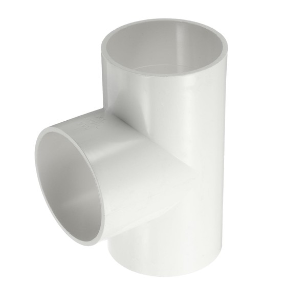sourcing map 1pcs 3" Tee 3 Way PVC Pipe Fittings