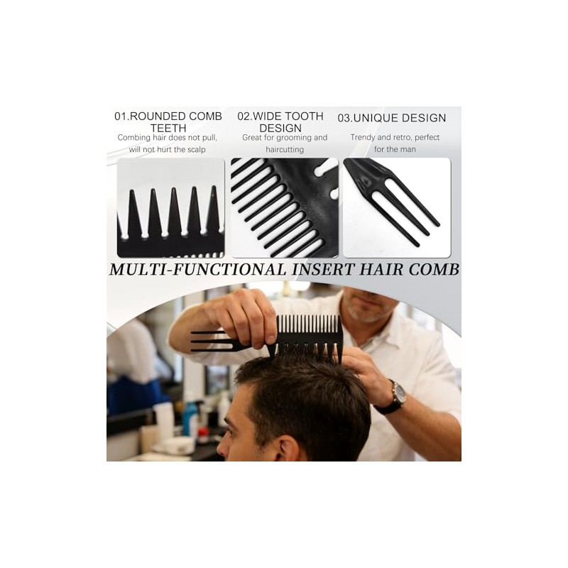 5 Piece Comb Men's Styling Set, Create a Fluffy Hairstyle